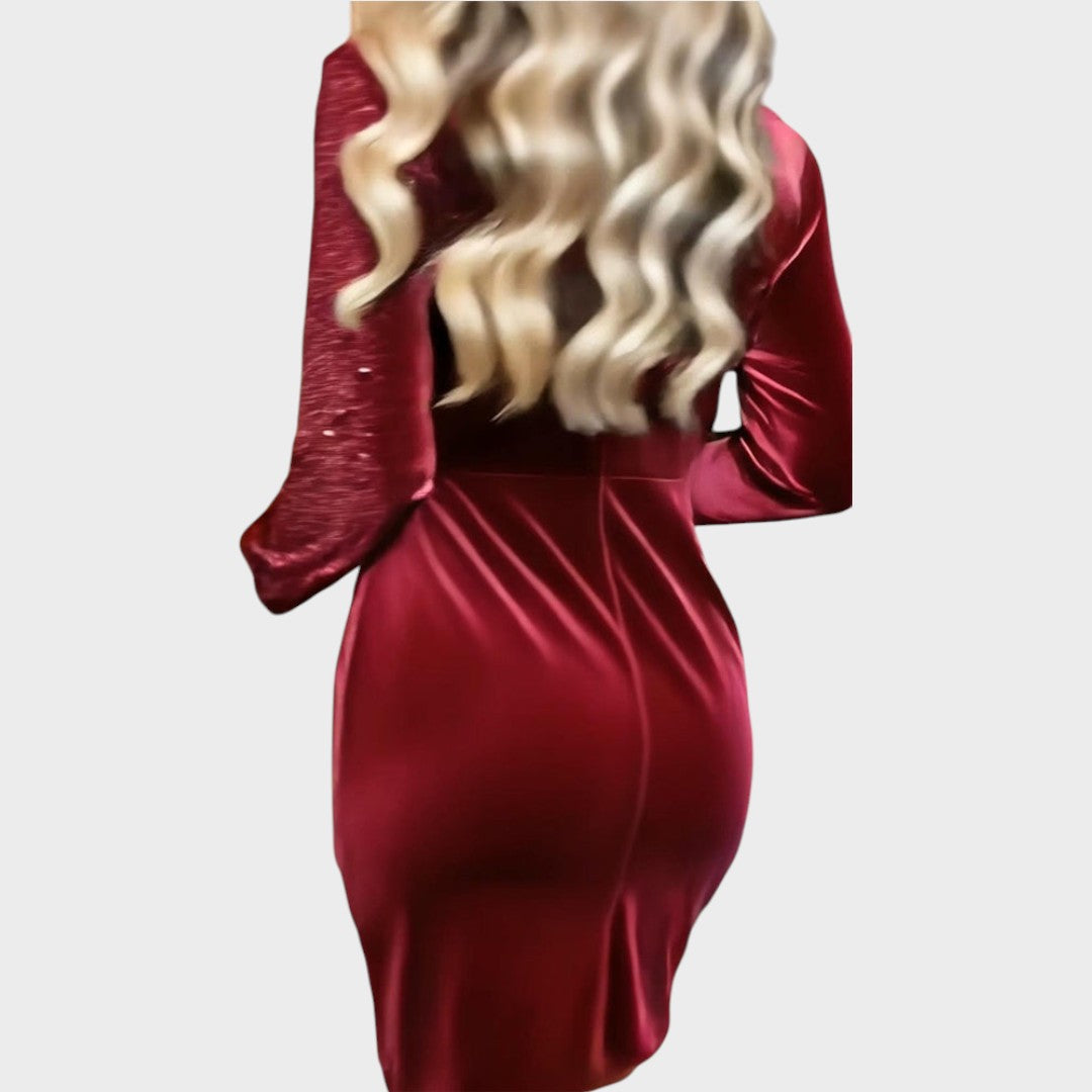 Brisa | Sparkly Draped Party Dress