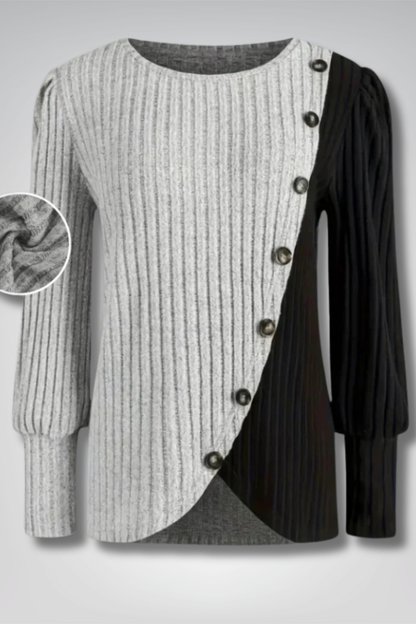 KAIA | ELEGANT BUTTON DOWN KNIT LONGSLEEVER