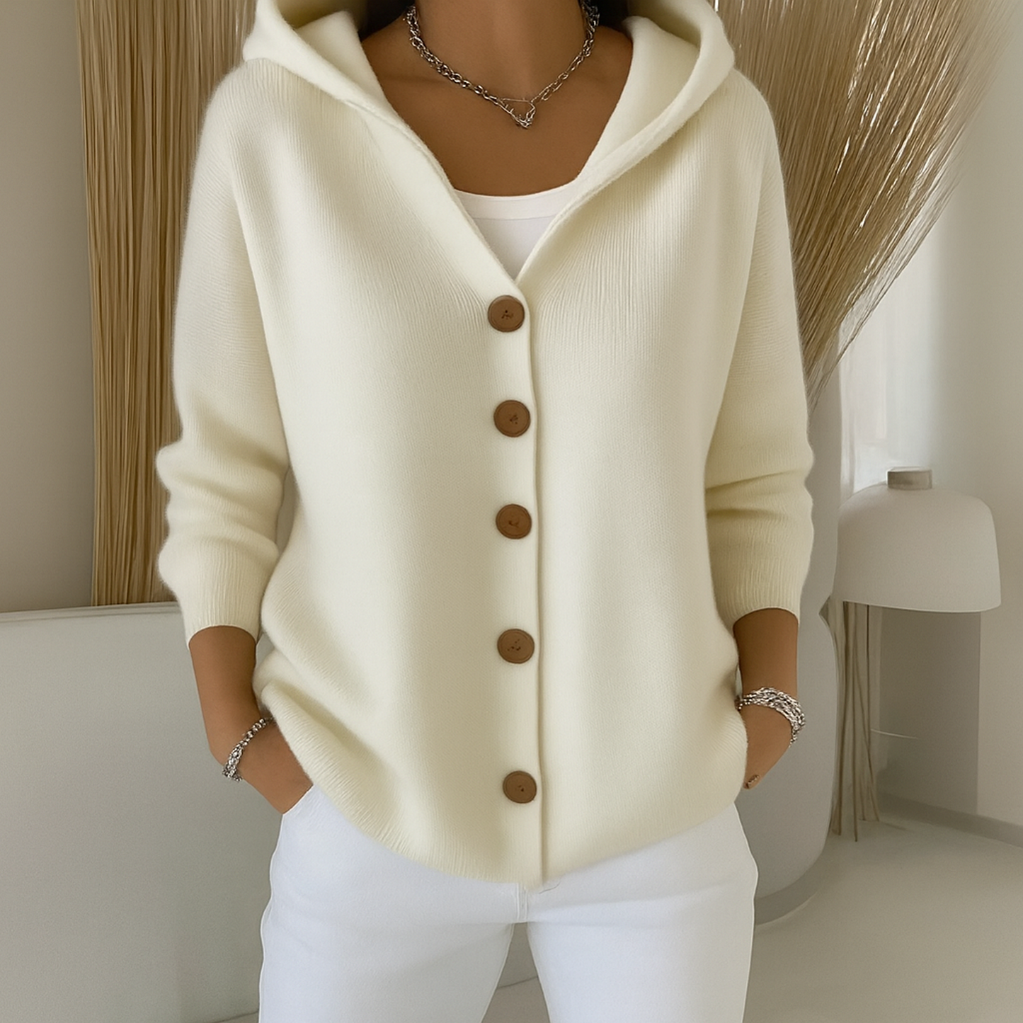 Soft Knit Hooded Cardigan