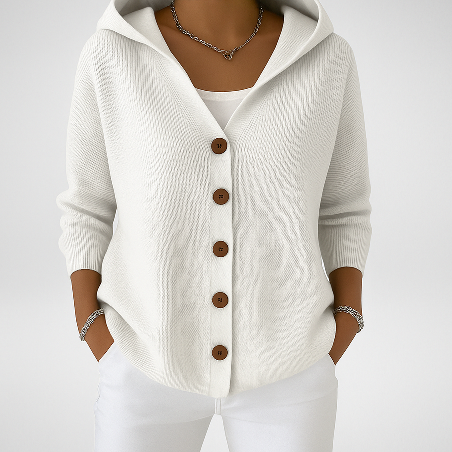 Soft Knit Hooded Cardigan