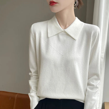 Isabelle™ | Soft Polo-Collar Knit Sweater