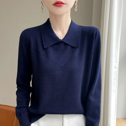 Isabelle™ | Soft Polo-Collar Knit Sweater