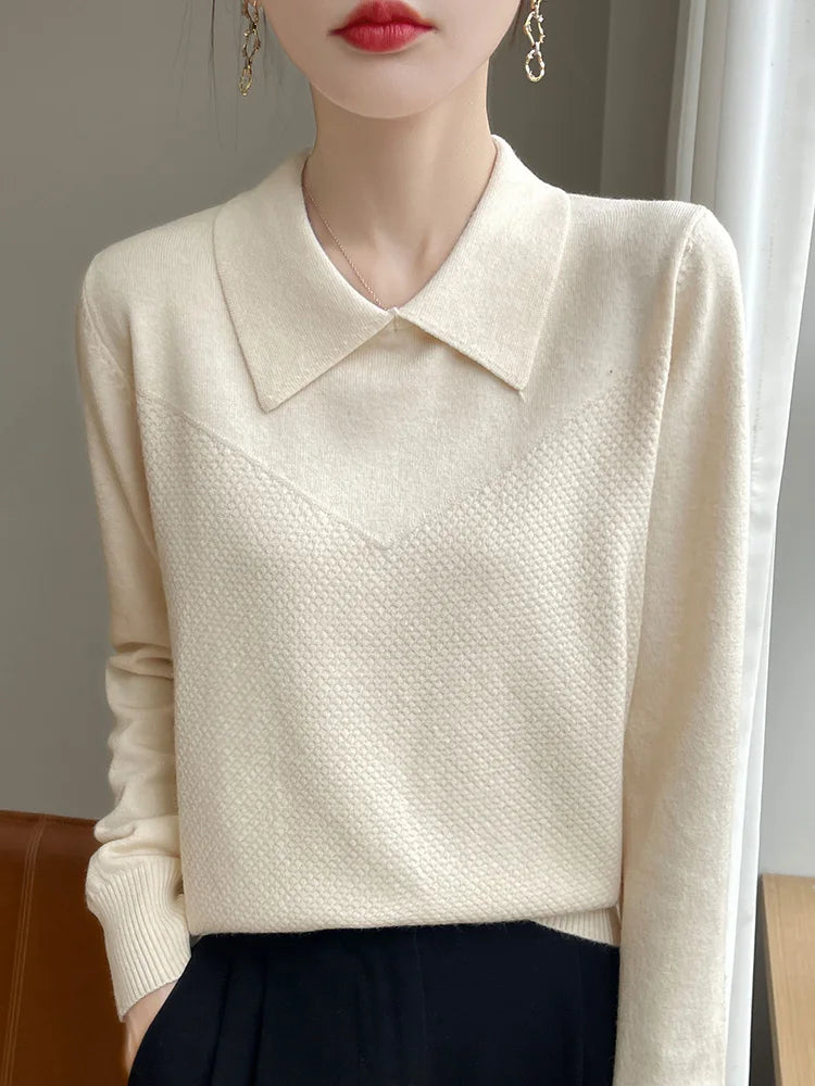 Isabelle™ | Soft Polo-Collar Knit Sweater