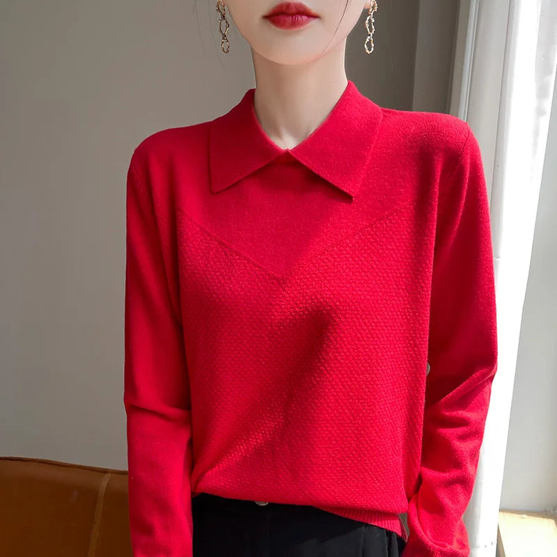 Isabelle™ | Soft Polo-Collar Knit Sweater