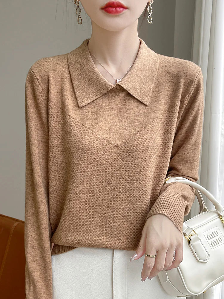 Isabelle™ | Soft Polo-Collar Knit Sweater