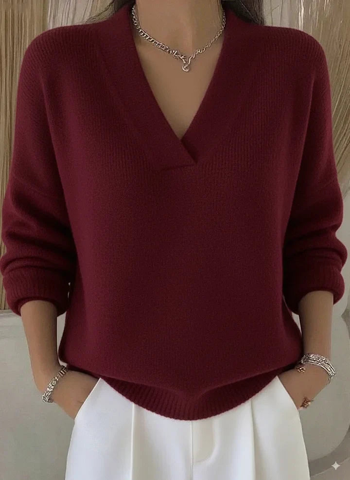 Julia™ | V-Neck Knit Sweater