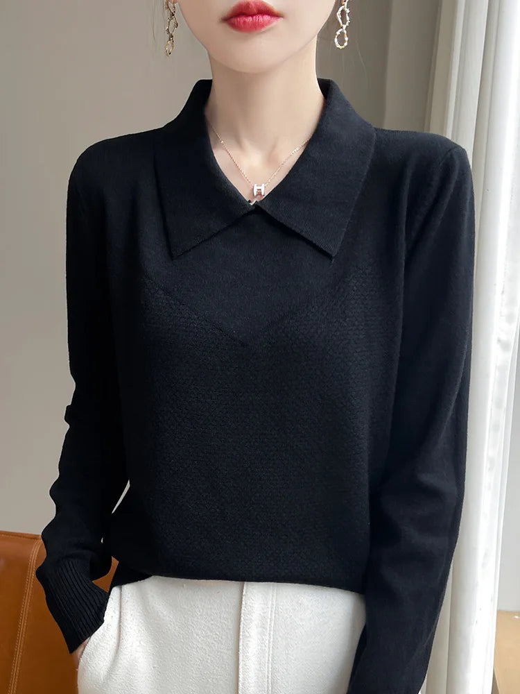 Isabelle™ | Soft Polo-Collar Knit Sweater