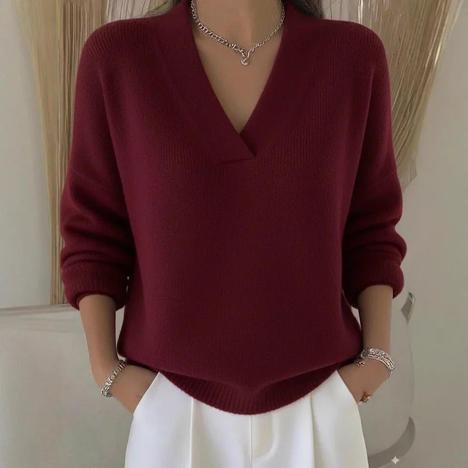 Julia™ | V-Neck Knit Sweater
