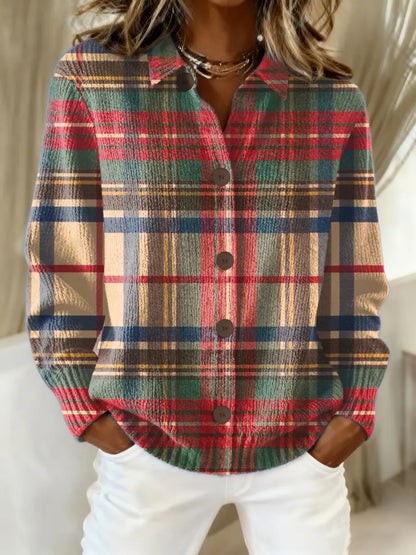 Theresa WarmKnit | Plaid Knit Cardigan