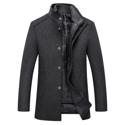 Jaxon | Stand Collar Button Up Winter Jacket Men