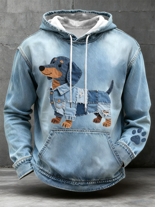 JAMES – Men’s Patchwork Art Hoodie with Jamnik Motif